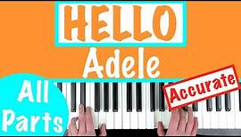 How to play HELLO by Adele Piano Chords Accompaniment Tutorial