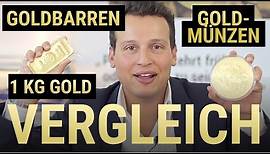 Goldbarren & Goldmünze im Vergleich - 1 kg Gold kaufen