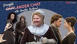 Annette Badland Re-Watches "Outlander" Scenes & Talks Working with Caitríona Balfe & Sam Heughan