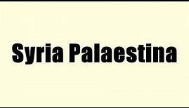 Syria Palaestina