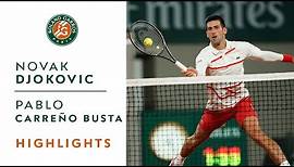 Novak Djokovic vs Pablo Carreño Busta - Quarterfinals Highlights | Roland-Garros 2020