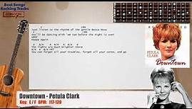 🎸 Downtown - Petula Clark Guitar Backing Track with chords and lyrics