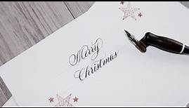 how to write merry christmas in calligraphy - for beginners