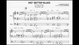 Mo' Better Blues Piano and Bass Transcription (Gordon Webster)