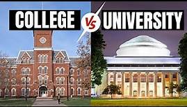 College vs University | Differences and similarities