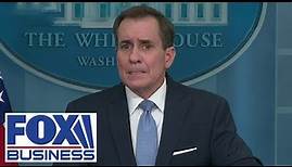 John Kirby speaks to the press at White House briefing