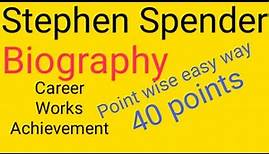 Stephen Spender biography English literature.
