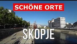 Reise Sie in die Stadt Skopje, Nordmazedonien | Urlaub, Natur, Tourismus, Touren | Drohne 4k Video