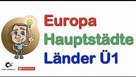 Europa Länder mit Hauptstädten bestimmen 1