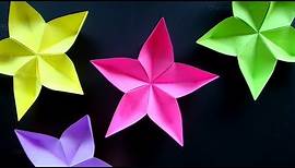 Origami Blume - Einfache Origami Bastelideen falten - Geschenk basteln mit Kindern