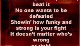 Michael Jackson-Beat it (Lyrics)