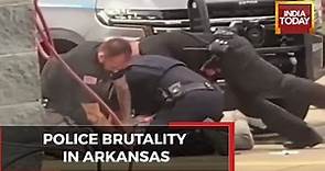 Shocking US Police Brutality Video Emerges, Arkansas Cops Pins Down & Assaults A Man