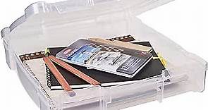 ArtBin 6912AB Essentials One-Compartment 12" x 12" Box, Art & Craft Organizer, [1] Plastic Storage Case, Clear, 14.125" x 13.625" x 3"