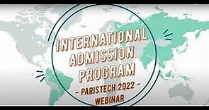 Discover ParisTech International Admission Program 2022