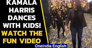 Kamala Harris dances with the kids, Video goes viral: watch the video | Oneindia News