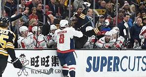 Alex Ovechkin launches Chara into Capitals bench with huge hit