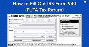 How to Fill out IRS Form 940 (FUTA Tax Return)