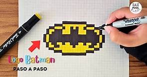 Como dibujar el LOGO DE BATMAN en PIXEL ART – Tutorial paso a paso #pixelart #batman