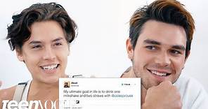 Riverdale's Cole Sprouse & KJ Apa Compete in a Compliment Battle | Teen Vogue