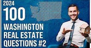 Washington Real Estate Exam 2 2024 (100 Questions with Explained Answers)