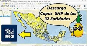 Descarga capas de los límites: Entidades y municipios (SHP) de México del INEGI, link en DESCRIPCIÓN