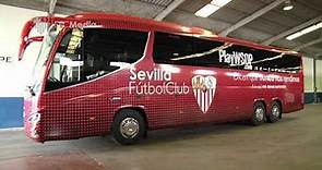 Presentación nuevo autobus Sevilla FC. 06/02/18. Sevilla FC