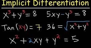 Implicit Differentiation Explained - Product Rule, Quotient & Chain Rule - Calculus