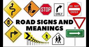 ROAD SIGNS AND MEANINGS CANADA - Driving Demonstration Some Of The Most Common Road Signs