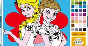Pintar Elsa y Ana Frozen. Coloreamos a las hermanas Frozen