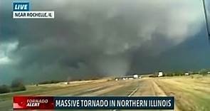 Rochelle Illinois Tornado April 9, 2015 - Weather Channel Live