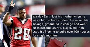 NFL player Warrick Dunn lost his mom when he was 18, years later he built 100 homes for single moms