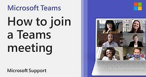 How to join a Microsoft Teams meeting | Microsoft