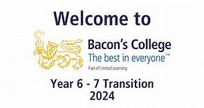 Bacon's College Welcome 2024