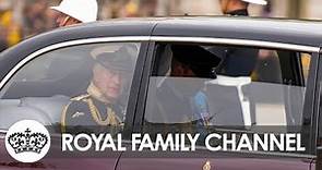 The King and Sons Depart Clarence House for Westminster Hall