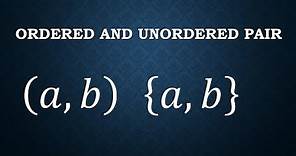 Difference Between Ordered and Unordered Pairs