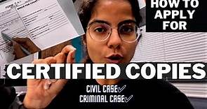 HOW TO APPLY FOR CERTIFIED COPIES IN CIVIL AND CRIMINAL CASES? Step by step guide #certified