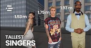 Height of Singers from Shortest to Tallest (3D Comparison)