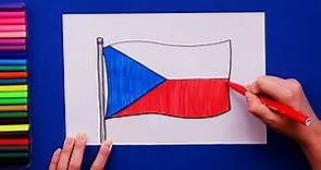 How to draw National Flag of Czech Republic