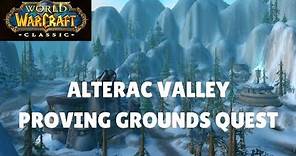 WoW Classic - Alliance Proving Grounds Quest | How To Get The Alterac Valley Insignia Trinket