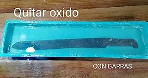 Quitando oxido de machete antiguo