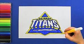 How to draw Gujarat Titans Logo (IPL Team)