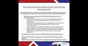 Veterans Transportation Service Launched by Birmingham VA