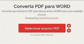 Como Converter PDF para Word usando iLovePDF