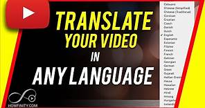 How to Translate a Youtube Video in ANY Language