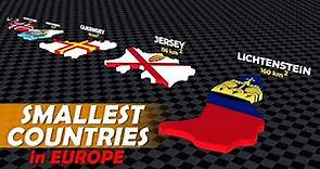 Smallest Countries in Europe Size Comparison