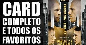 UFC 295 - CARD COMPLETO E TODOS OS FAVORITOS - UFC POATAN VS PROCHAZKA