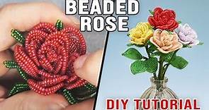 DIY Beaded Rose Tutorial | How to make French Beaded Flowers