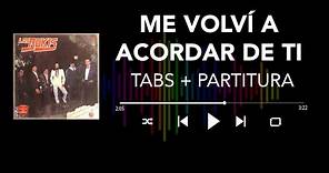 Los Bukis - Me Volví A Acordar De Ti (Bass Cover/Tabs + Partitura + Acordes)