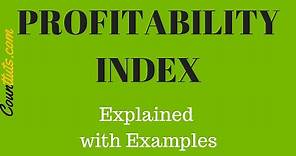 Profitability Index | Explained with Examples