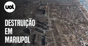 Guerra na Ucrânia: imagens aéreas mostram destruição em Mariupol